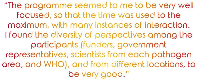 “The programme seemed to me to be very well focused, so that the time was used to the maximum, with many instances of interaction."