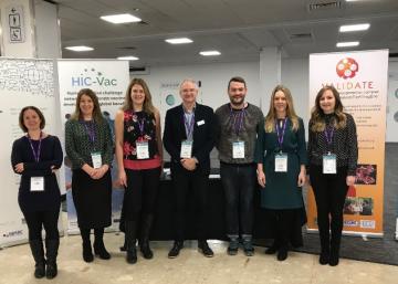 The GCRF Network Managers at the BSI Congress 2017, with Prof Peter Openshaw (President, BSI) and Dr Martin Broadstock (MRC)