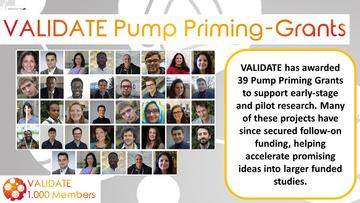 VALIDATE 1,000th Member - VALIDATE Pump-priming grants