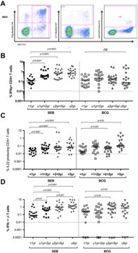 Age-related warning of immune responses to BCG in healthy children Age-related warning of immune responses to BCG in healthy children