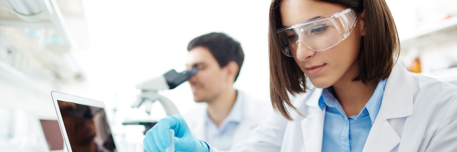 Scientists working Scientists working