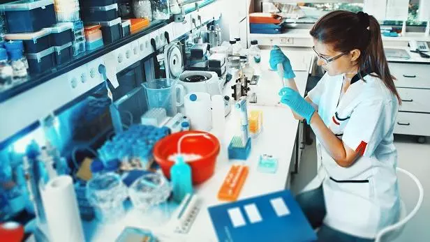 Scientist working in a lab