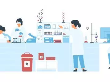 Scientists working