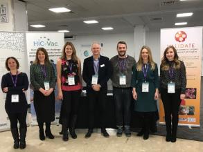 The GCRF Network Managers at the BSI Congress 2017, with Prof Peter Openshaw (President, BSI) and Dr Martin Broadstock (MRC)