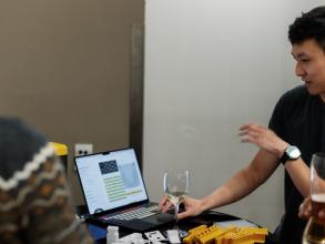 Andy Tran presenting his ELISpot Reader